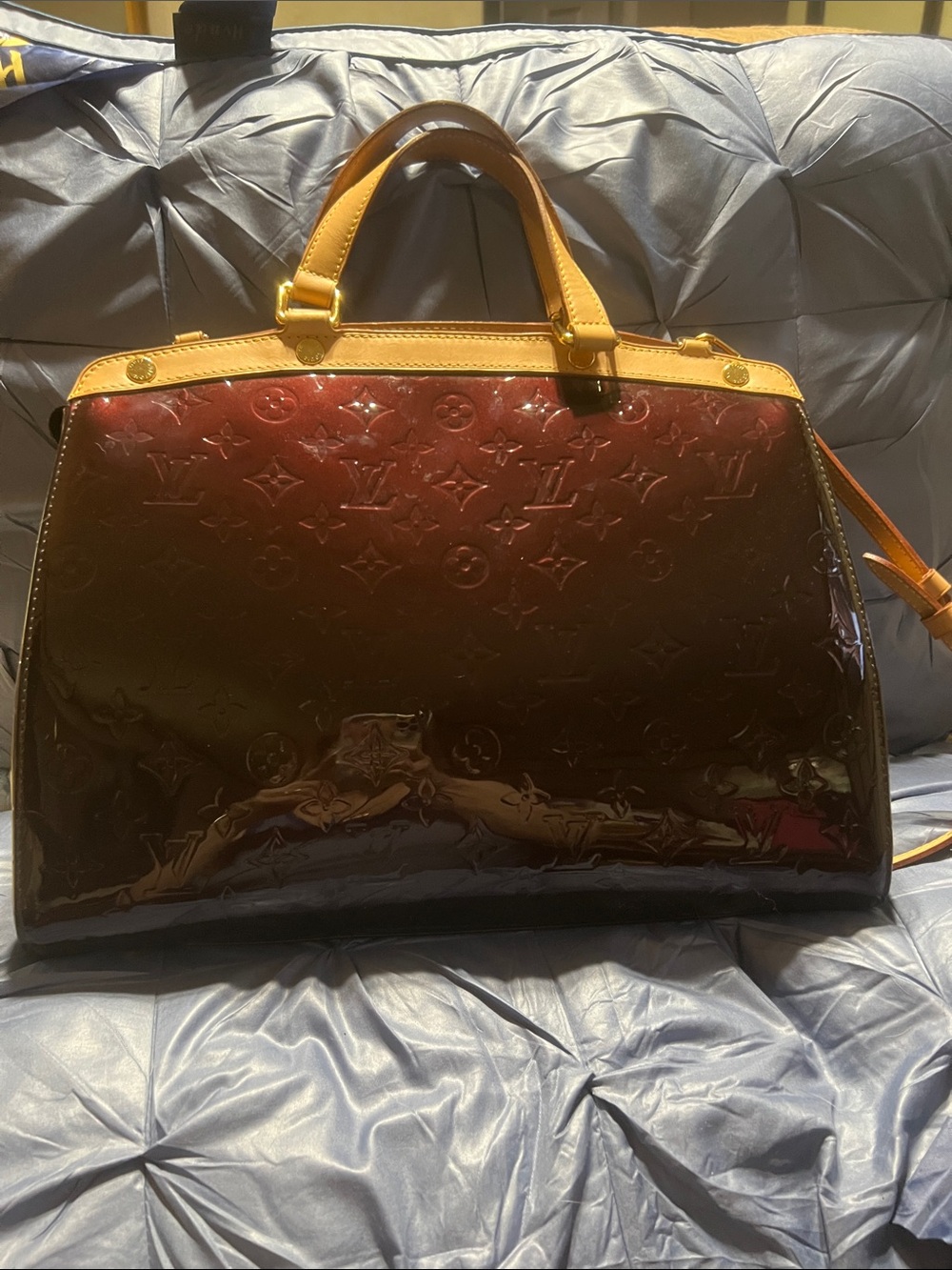 Louis Vuitton Burgundy Patent Vernis Brea Tote with Matching Wallets - Picture 3 of 14